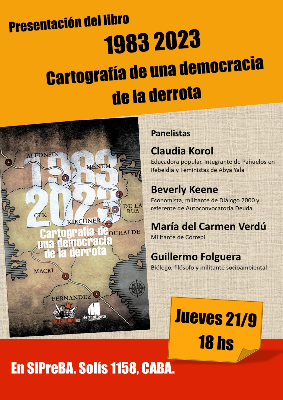 Presentación: "1983-2023: Cartografía de una democracia de la derrota"